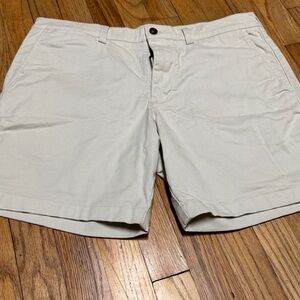 Duck Head Men's Cream Flat Front Shorts 34